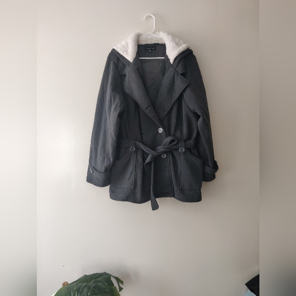 Double Breasted Coat With Hood - Picture 1 of 2